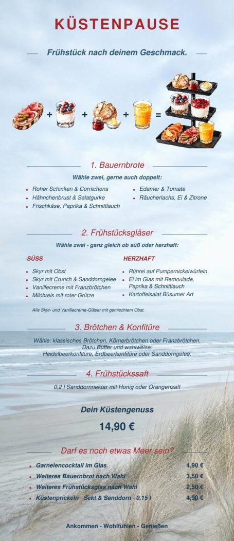  Frühstückskarte mit Etagere und FREYVIC